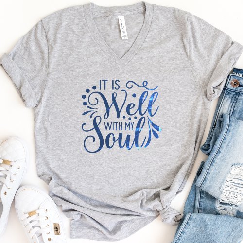It is Well with my Soul Modern Script T_Shirt