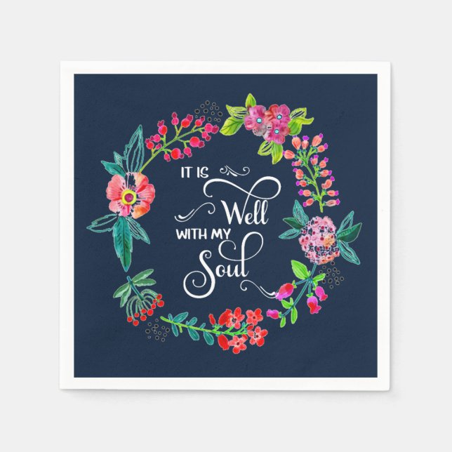 It is well with my soul  napkins (Front)