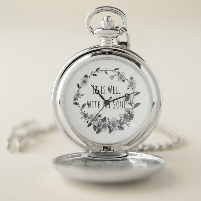 It Is Well With My Soul Pocket Watch (Inside)