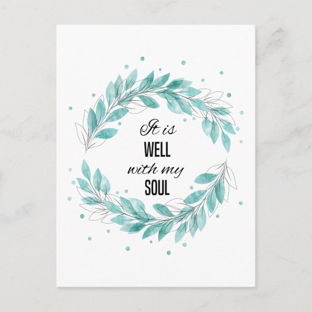 It is Well with My Soul Postcard (Front)