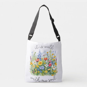 It is well with my soul wildflower christian crossbody bag