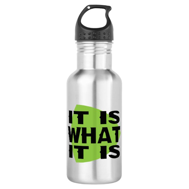It Is What It Is Stainless Steel Water Bottle (Front)