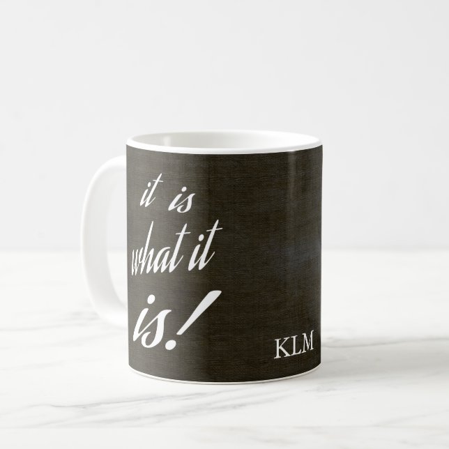 It Is What It Is - Typography Coffee Mug (Front Left)