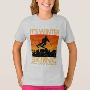IT IS WINTER – SKIING ON MY MIND. T-Shirt