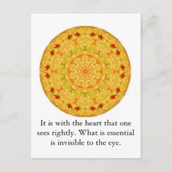 It Is With The Heart That One Sees Rightly...... Postcard by spiritcircle at Zazzle