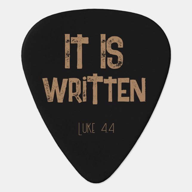 It is Written Bible Quote Christian  Guitar Pick (Front)