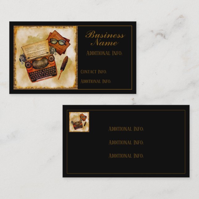 It Is Written Vintage 3 Business Card (Front/Back)