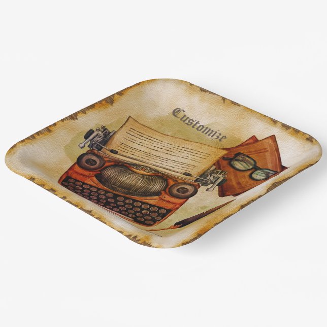 It Is Written Vintage Paper Plates (Angled)