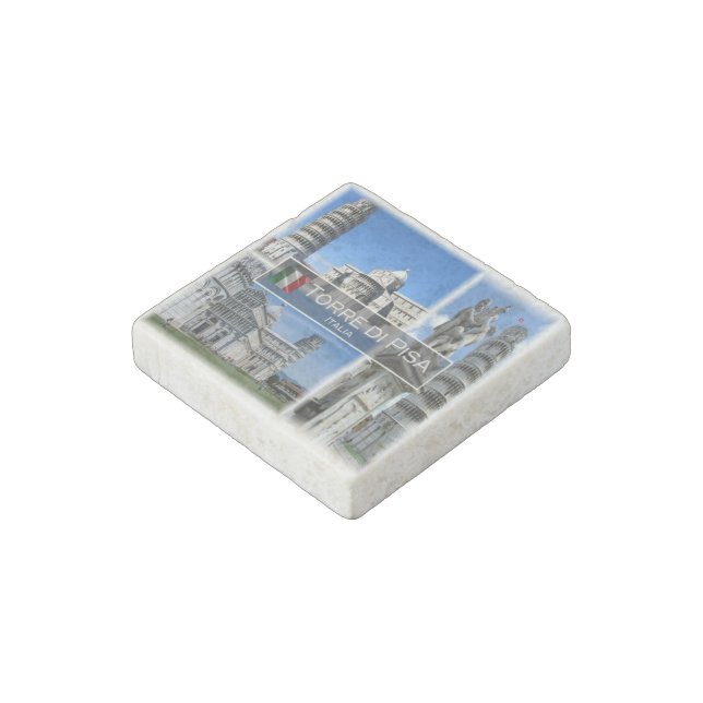 IT  Italia - Torre di Pisa Italia - Stone Magnet (Angled)