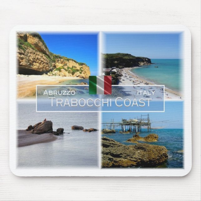IT Italy - Abruzzo - Trabocchi Coast - Mouse Pad (Front)