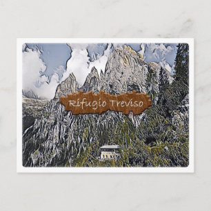 It Italy - alpine hut Treviso - Dolomiti Postcard
