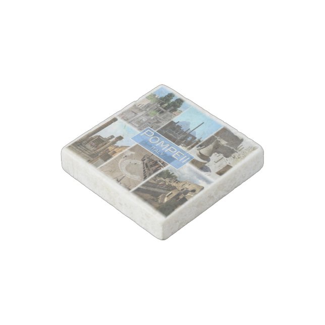IT Italy - Campania - Pompei - Basilika - Stone Magnet (Angled)