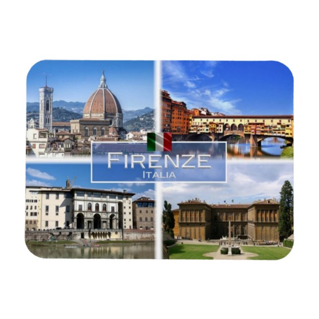 IT Italy -  Firenze Italia - Ponte Vecchio - Magnet (Horizontal)