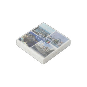 IT  Italy - Genova Genoa - Aquarium and Biosphere Stone Magnet