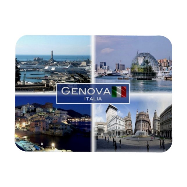 IT Italy - Genova Genoa - Magnet (Horizontal)