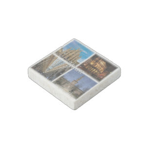 IT Italy - Italia - Milano - Duomo - Sforza Castle Stone Magnet