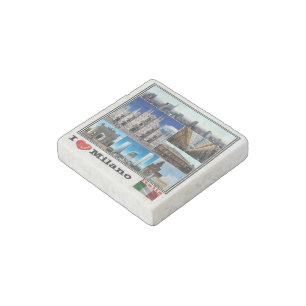 IT Italy - Italia - Milano - I Love Mosaico - Stone Magnet