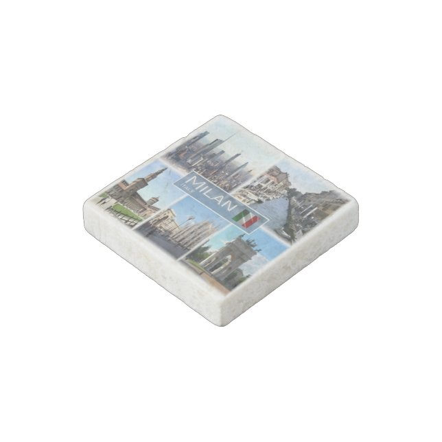 IT Italy - Lombardy - Milan - Stone Magnet (Angled)