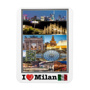 IT Italy - Milan -  I Love Mosaic - Magnet