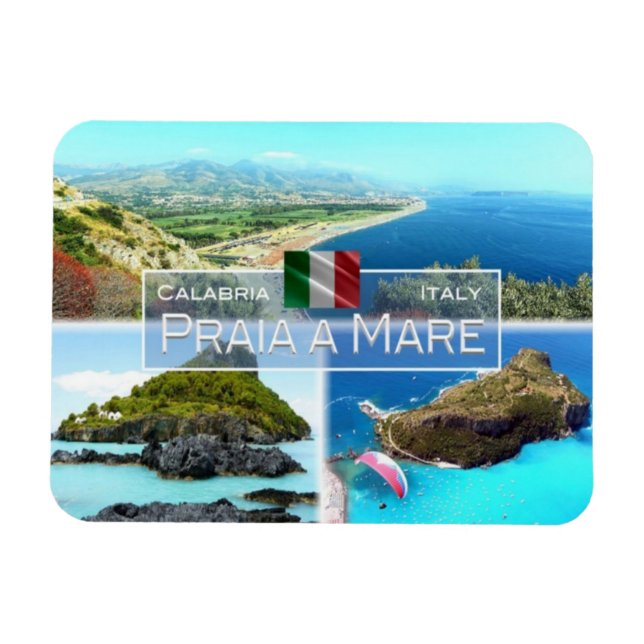 IT Italy - Praia a Mare - Dino Island - Magnet (Horizontal)