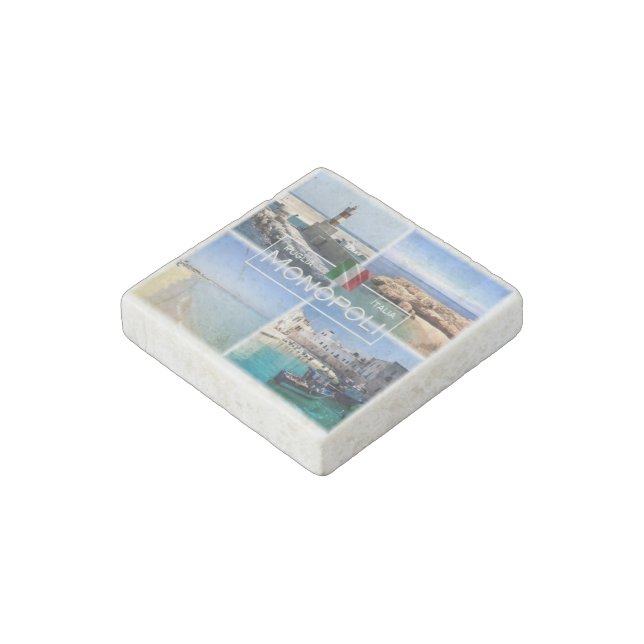 IT Italy - Puglia - Monopoli - Capitolo - Stone Magnet (Angled)
