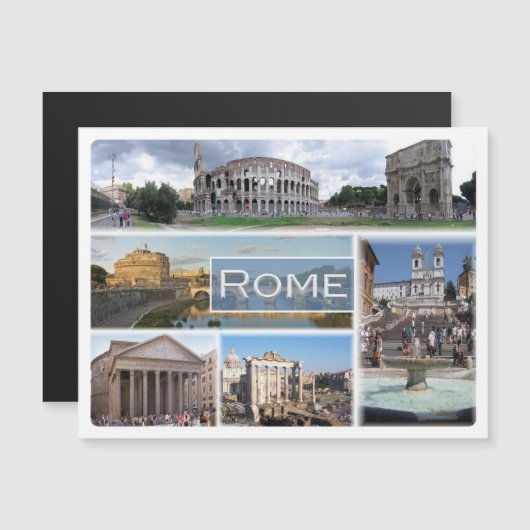 IT Italy - Rome - Big Fidge Magnet (Front/Back)