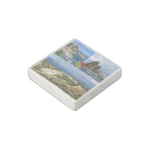 IT Italy - Sicily -Scopello - Gulf of Castellamare Stone Magnet