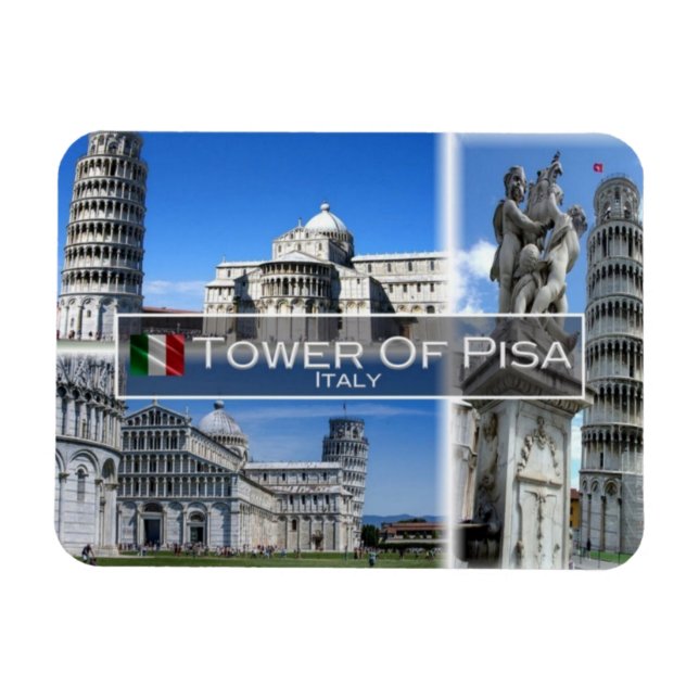 IT Italy - The Leaning Tower Of Pisa - Magnet (Horizontal)