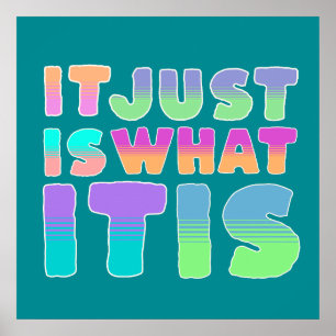 It Just Is, What It Is   Funny Quote Poster