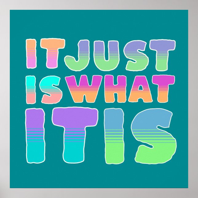 It Just Is, What It Is | Funny Quote Poster (Front)
