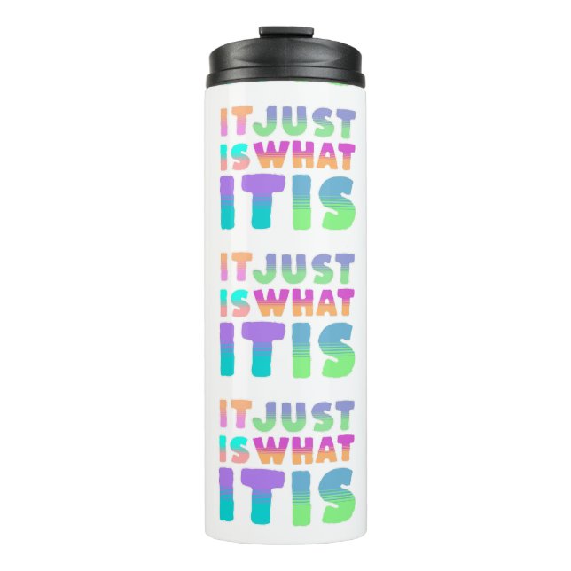 It Just Is, What It Is | Funny Quote Thermal Tumbler (Front)
