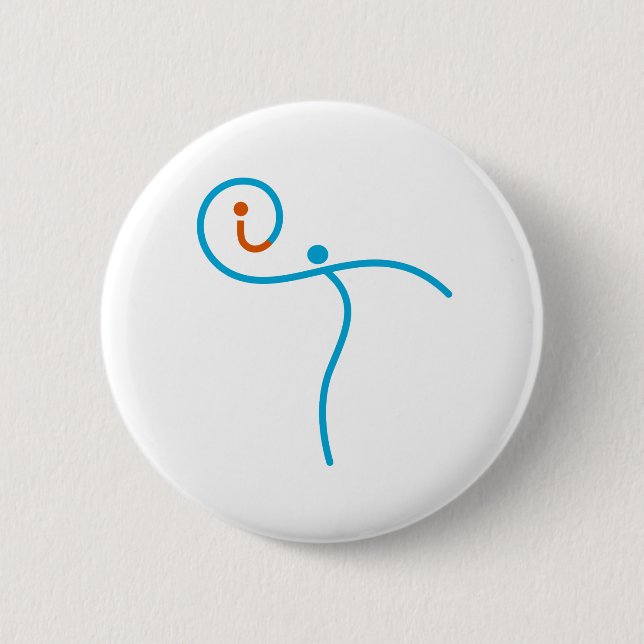 it Logo 01, Cyan/Red Button (Front)