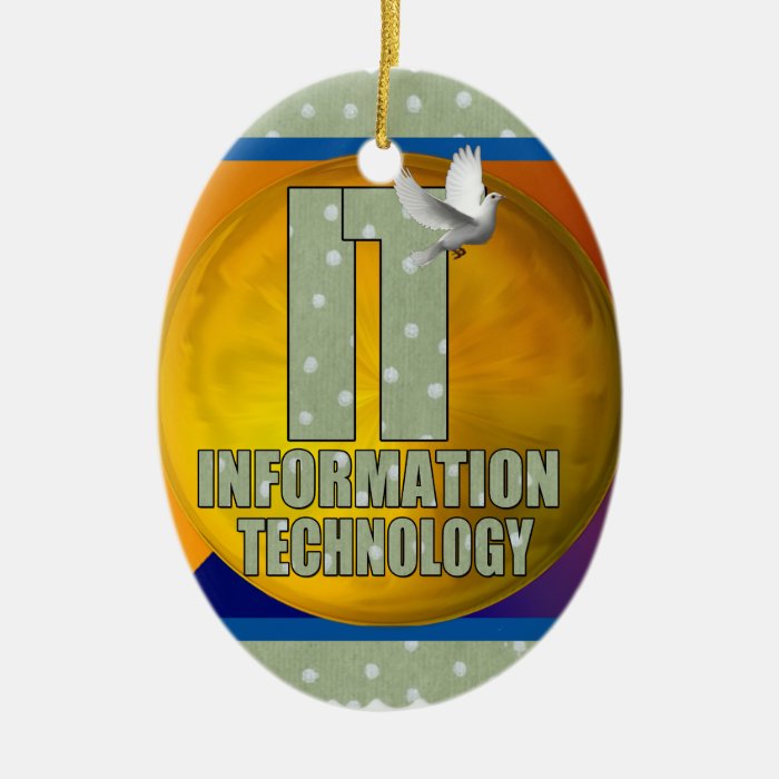 IT LOGO   INFORMATION TECHNOLOGY CHRISTMAS ORNAMENT