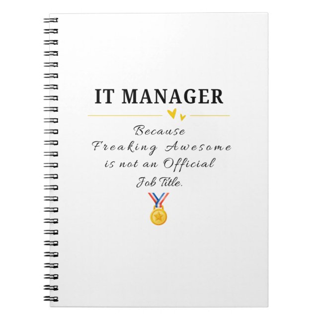 IT Manager Notebook (Front)