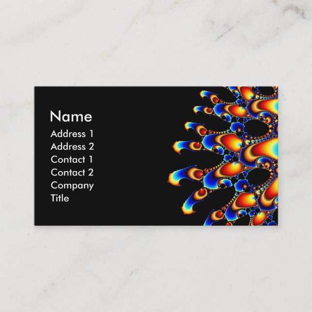 It - Mandelbrot Fractal Art Business Card (Front)
