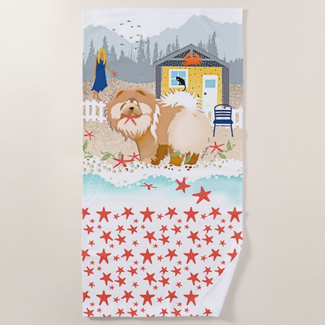 IT MATTERS TO THIS ONE - chow Beach Towel (Front)