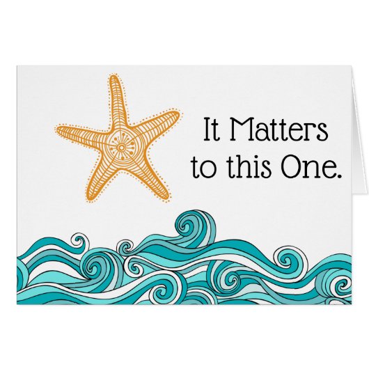 It Matters to This One Starfish Cards (Front Horizontal)