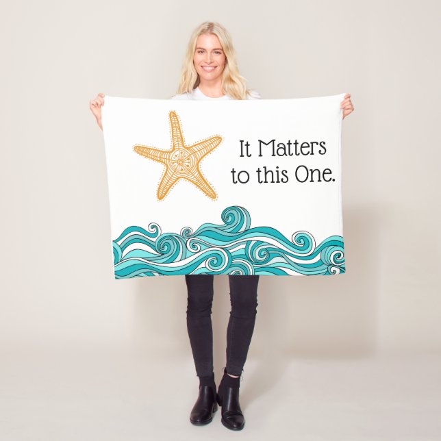 It Matters to This One Starfish Fleece Blanket (In Situ)