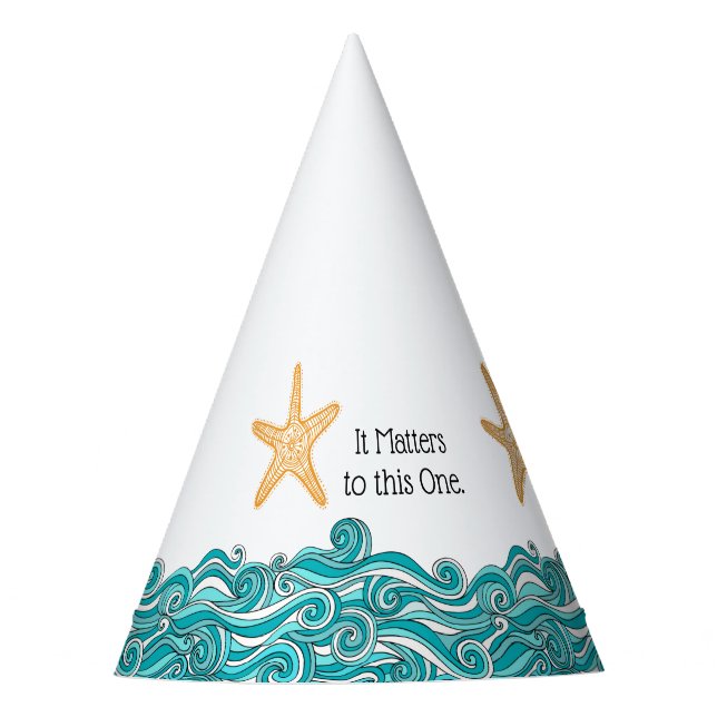 It Matters to This One Starfish Party Hat (Front)