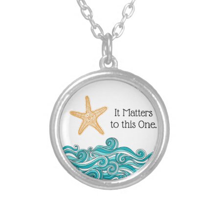 It Matters To This One Starfish Silver Plated Necklace