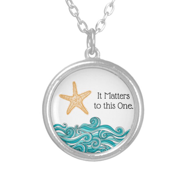 It Matters to This One Starfish Silver Plated Necklace (Front)