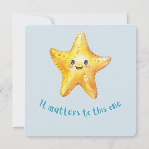 It Matters to This One Starfish Story Holiday Card