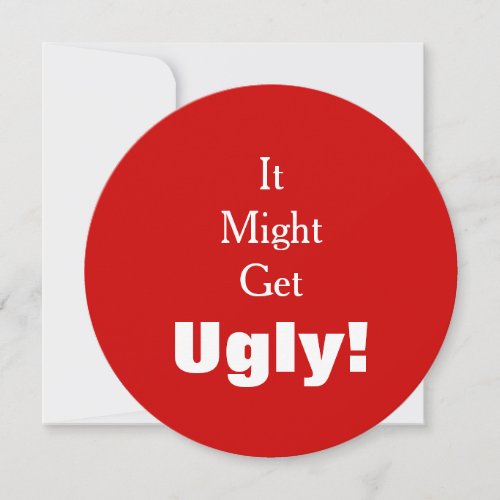 It Might Get Ugly Tacky Sweater Christmas Party Invitation