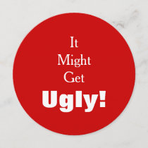 It Might Get Ugly Tacky Sweater Christmas Party Invitation