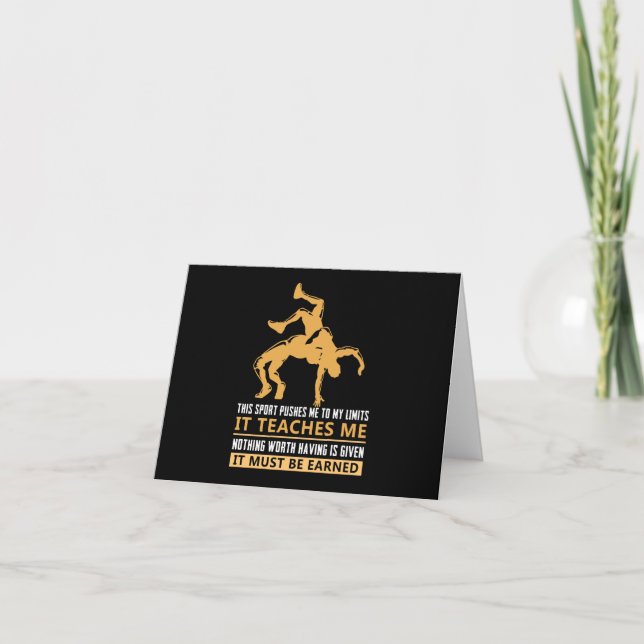 IT MUST BE EARNED Wrestling Card (Front)