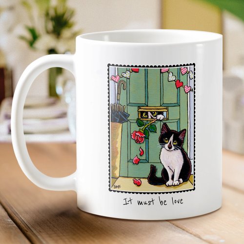 It Must Be Love Custom Kitty Cat Cute Coffee Mug
