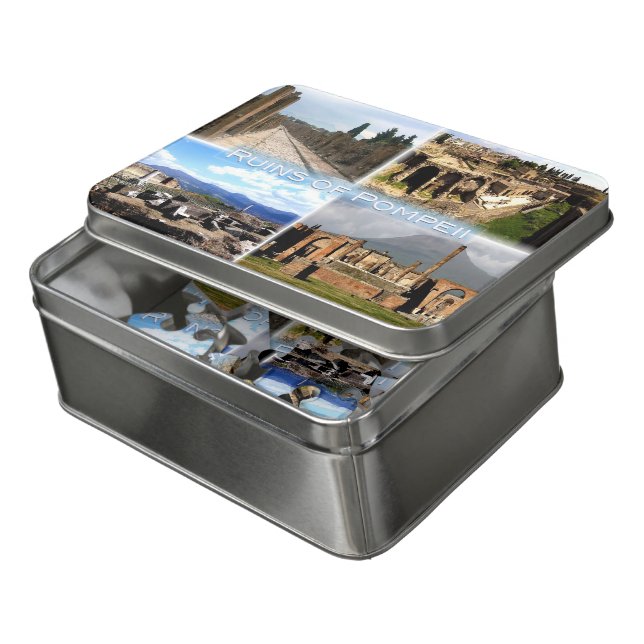 IT Naples - Pompeii - Ruins of Pompei - Hafen - Jigsaw Puzzle (Lid Open)