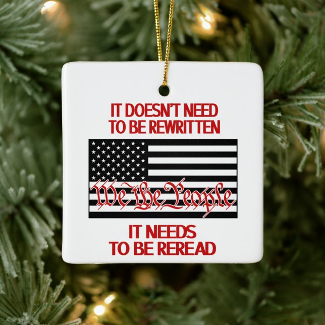 It Needs to be Reread Christmas Ornament (Tree)