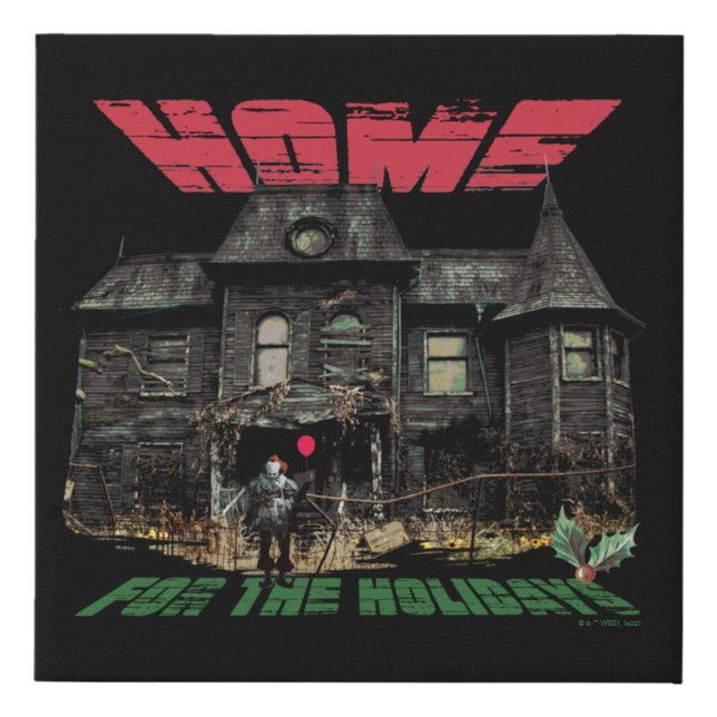 IT | Pennywise - Home for the Holidays Faux Canvas Print (Front)