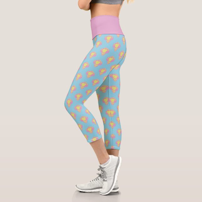 IT | Pennywise Pastel Head Pattern Capri Leggings (Left)